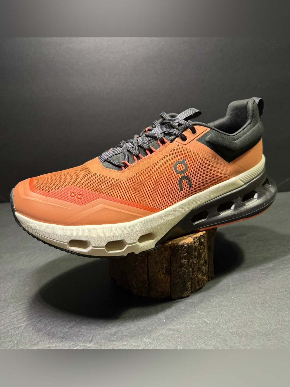 On Running Cloudnova X Men’s Salmon Black Running  Walking Sneakers  Size-10.5